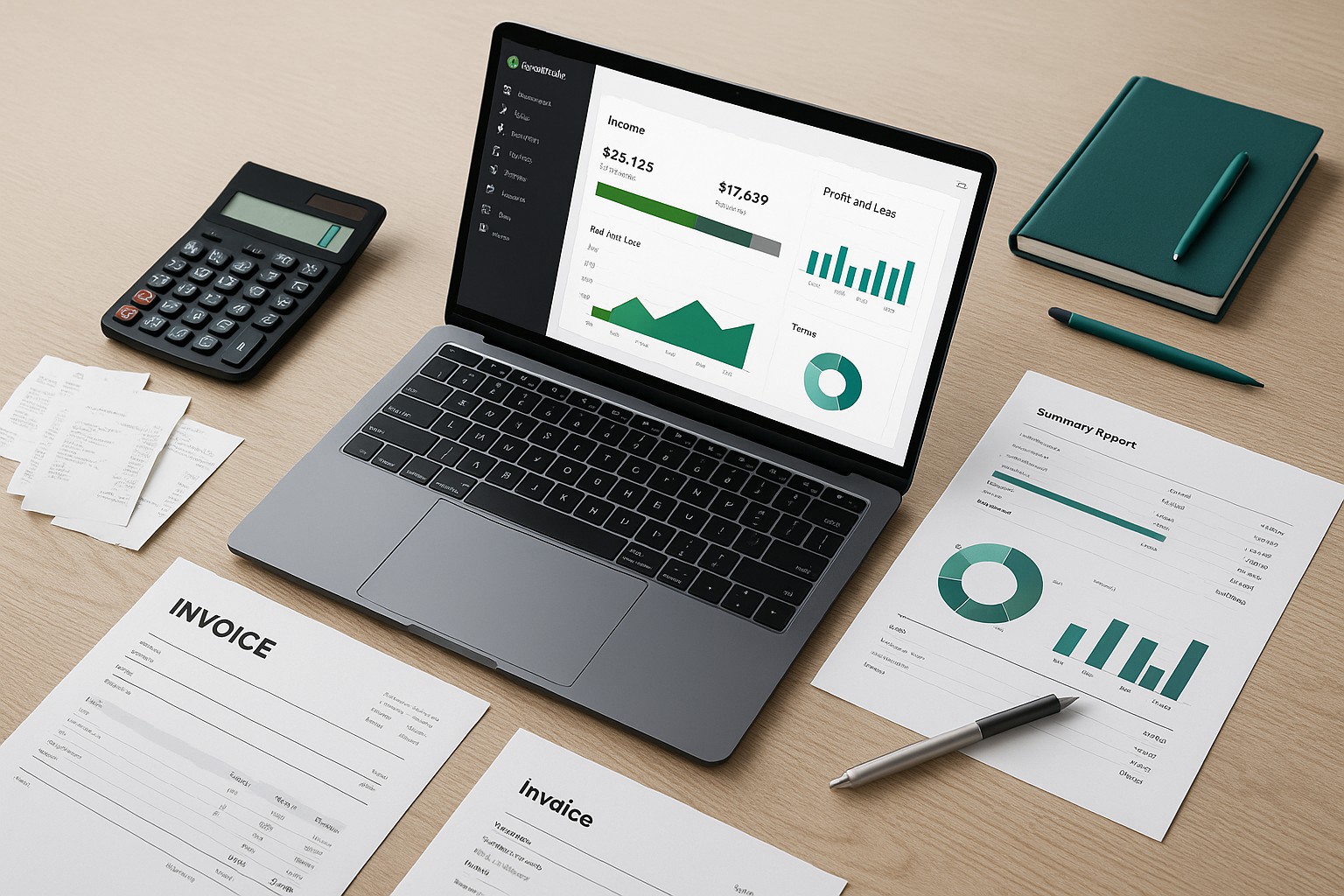 Accountant troubleshooting QuickBooks Error 12038 on a laptop with update notifications visible