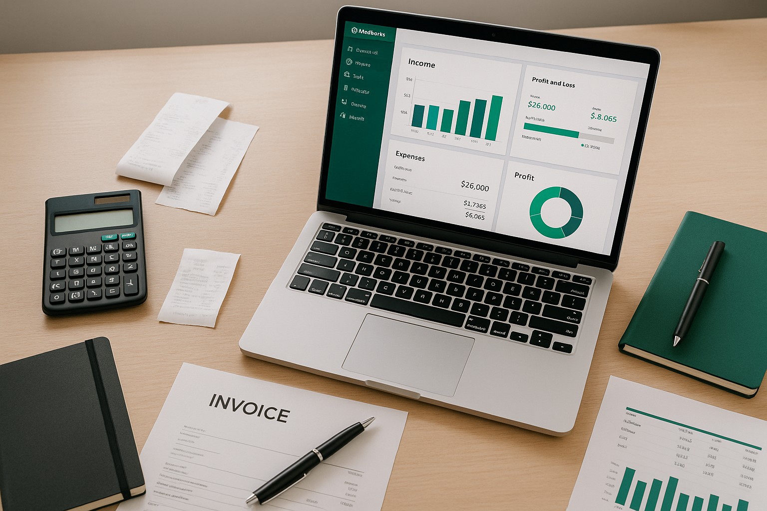 Accountant reviewing QuickBooks error 1911 message on a laptop in an office setting