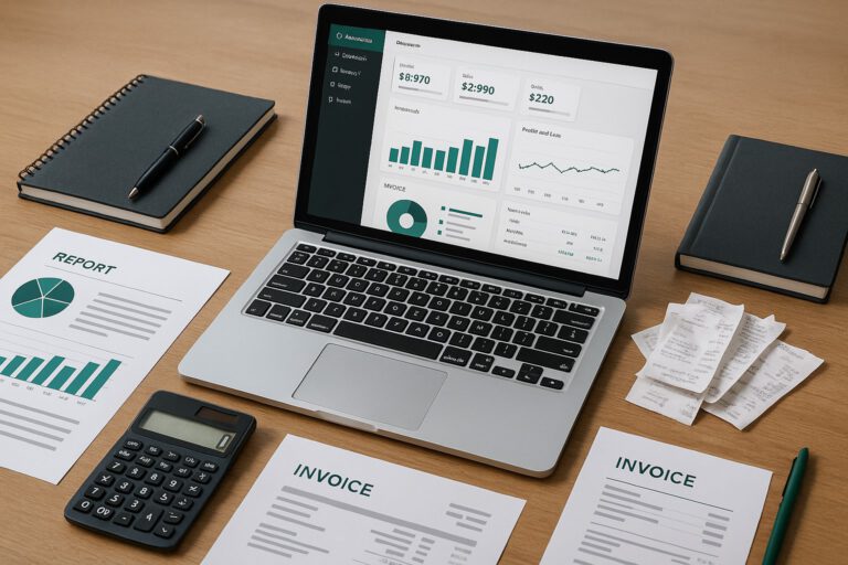 Accountant troubleshooting QuickBooks payroll error code 20102 on a computer with financial documents and QuickBooks software open.