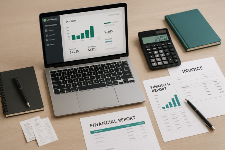 Accountant troubleshooting QuickBooks Payroll Error 15222 on a laptop in an office setting