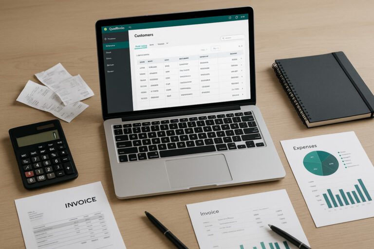 Screenshot of QuickBooks Desktop showing the import other names window with sample data for small business accounting.