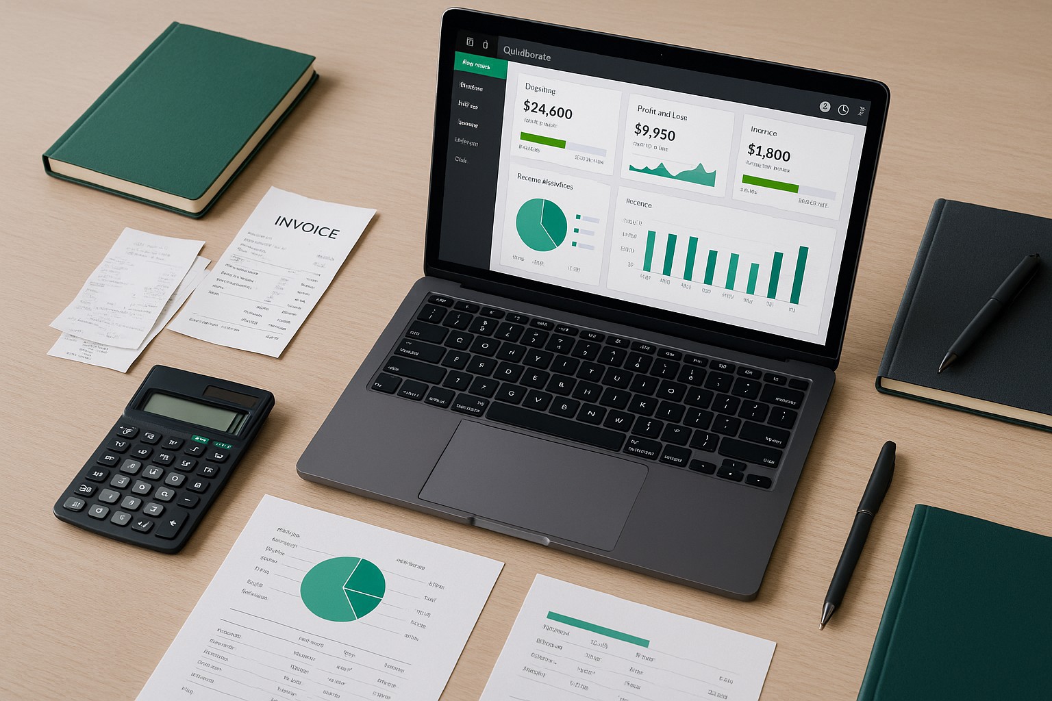QuickBooks user permissions dashboard showing different user roles and access levels for small business accounting.