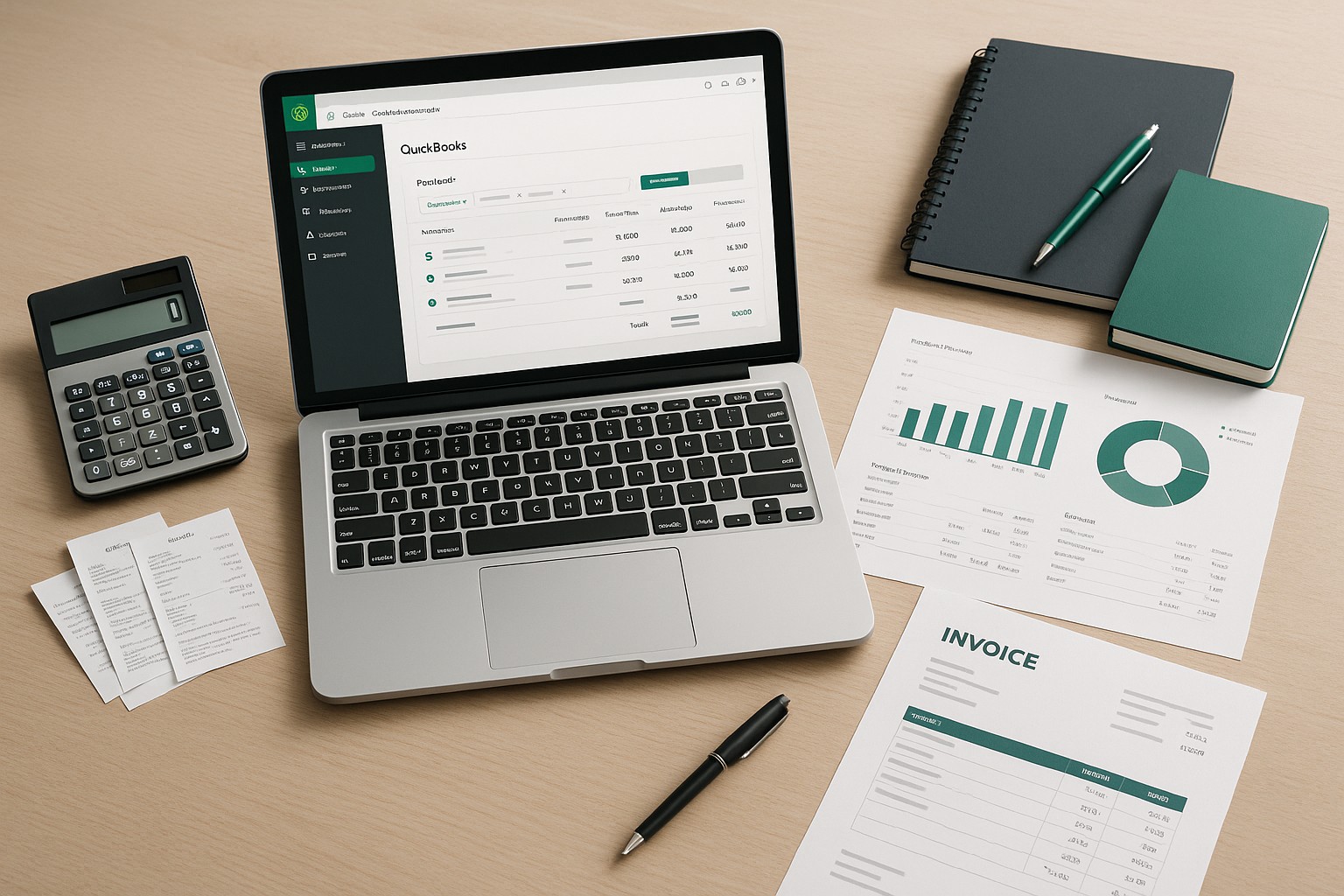 QuickBooks payroll dashboard showing child support deduction setup for employees in a small business office.