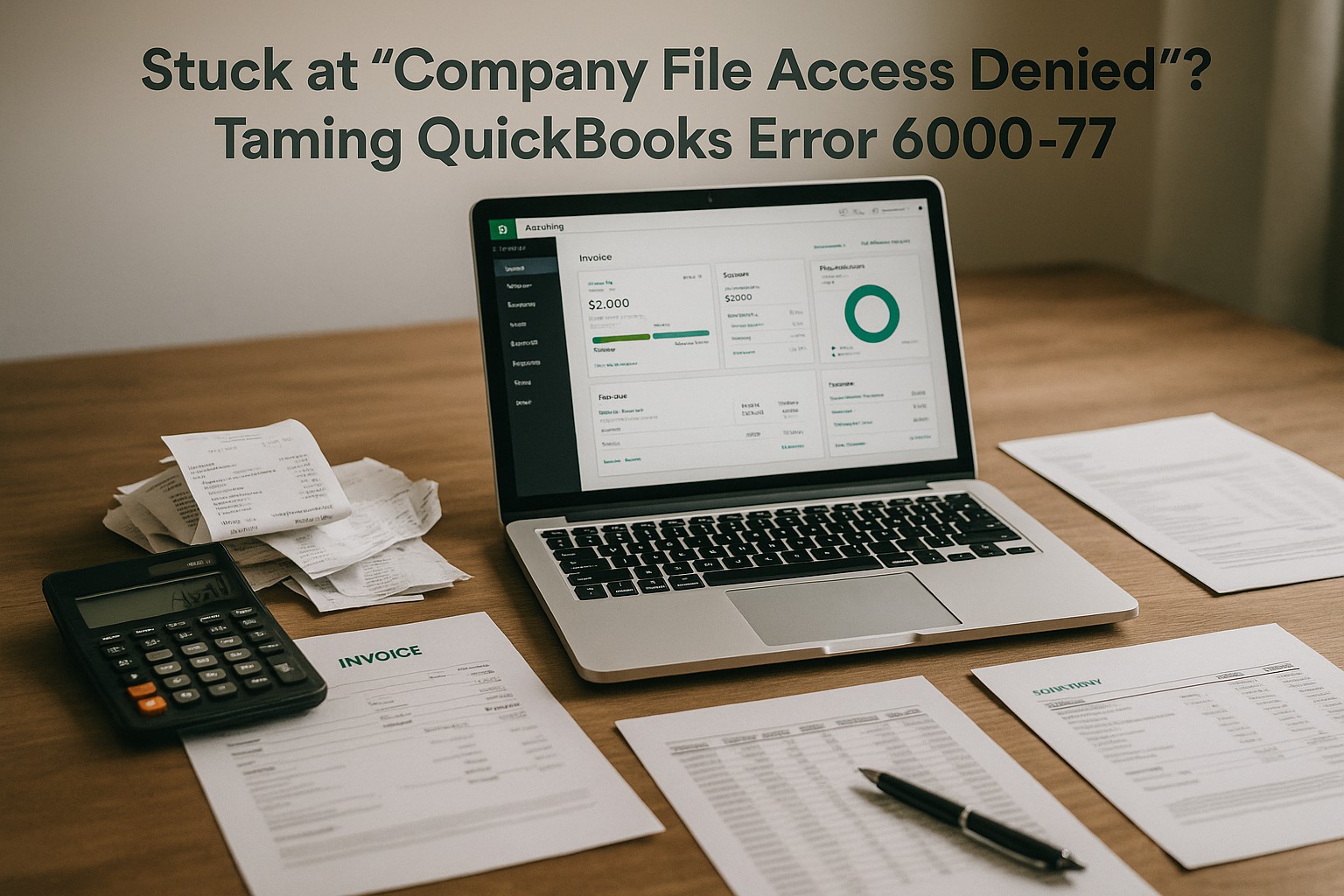 QuickBooks Error 6000-77 troubleshooting guide for company file access issues