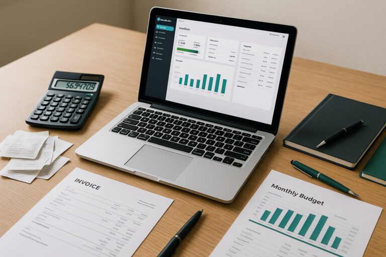 Accountant reviewing QuickBooks error code 6175 on a computer screen with financial documents nearby