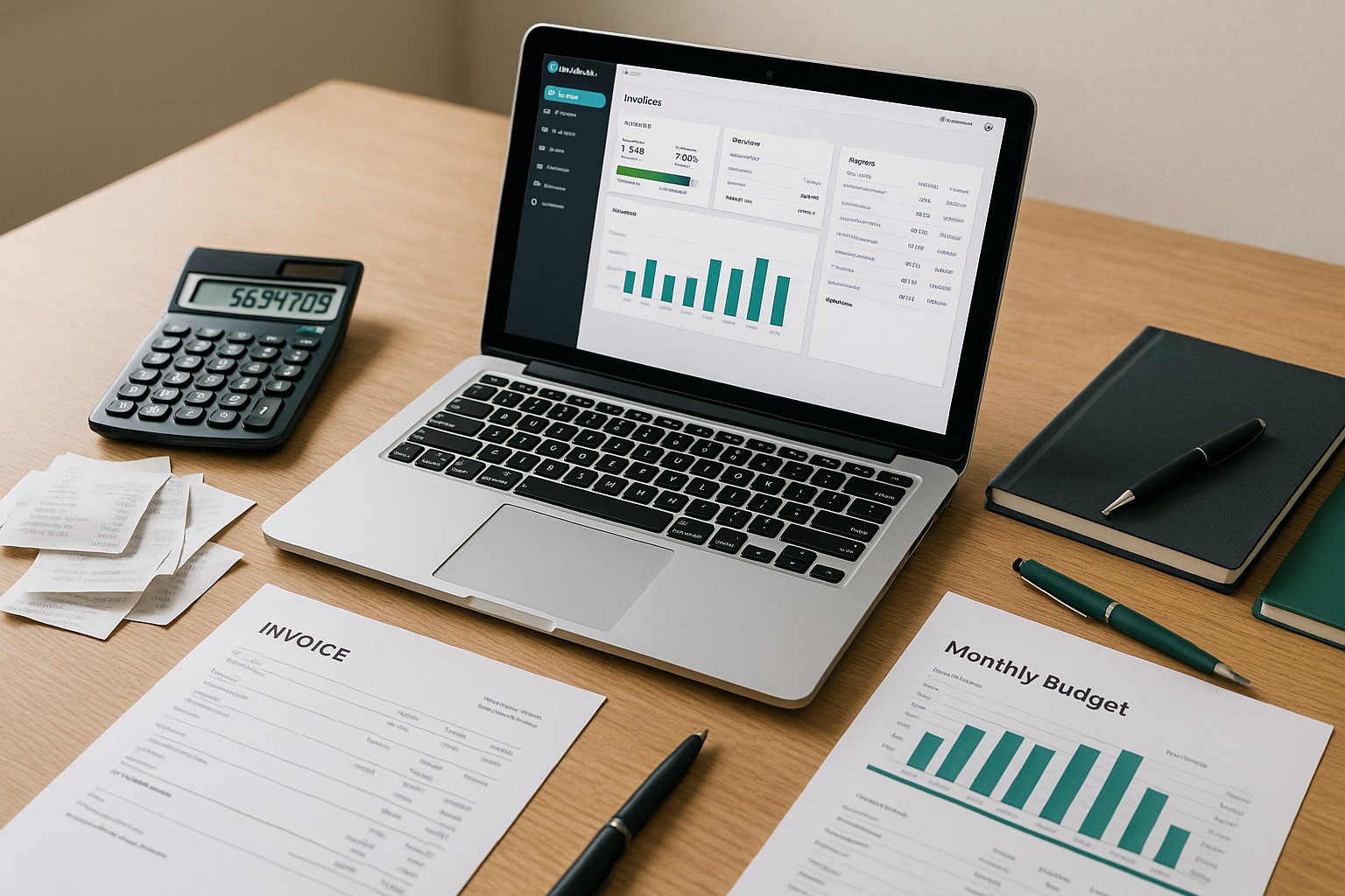 Accountant reviewing QuickBooks error code 6175 on a computer screen with financial documents nearby