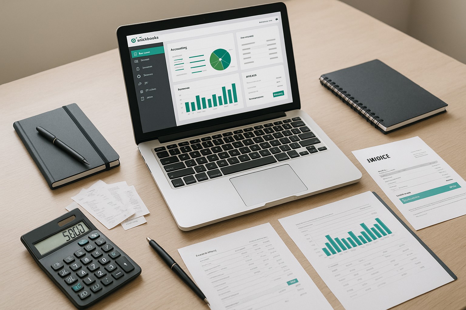 Screenshot of QuickBooks desktop interface with loan receivable entry highlighted for small business accounting.