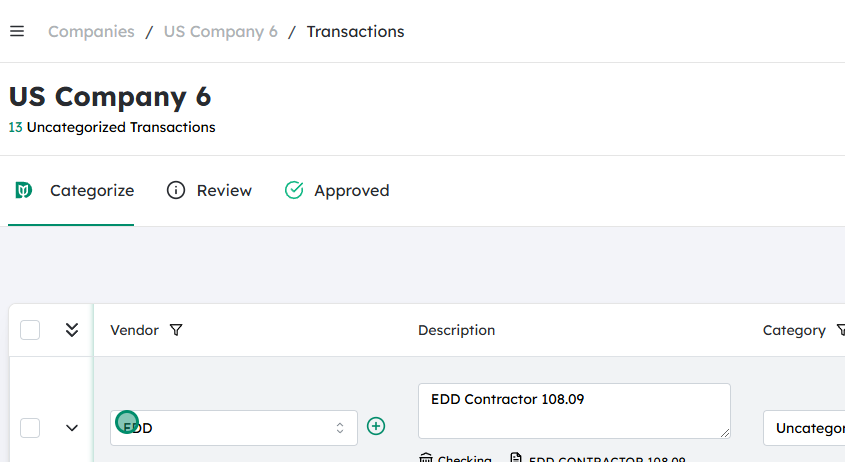 Navigate to the desired Company