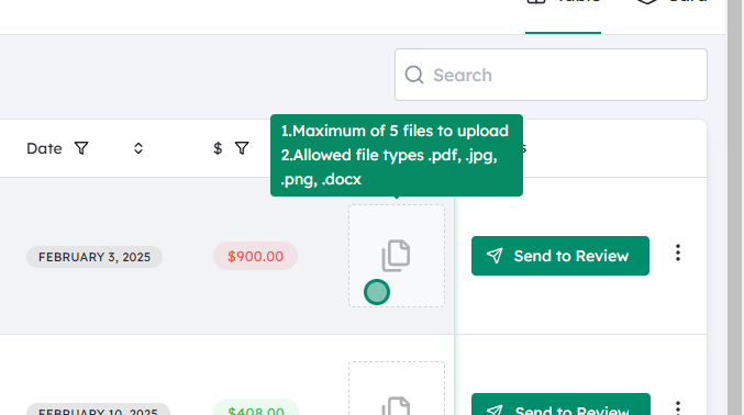 Click on the Upload Icon