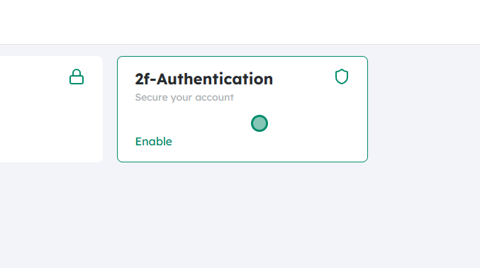 Open the 2-Factor Authentication (2FA) section