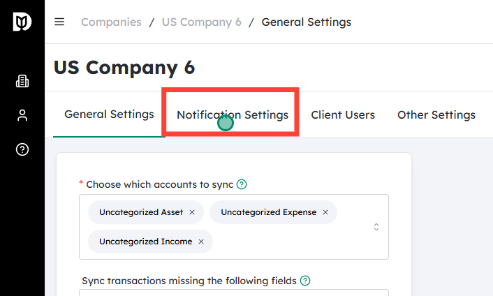 Go to Notification Settings
