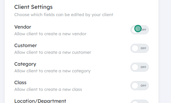 Choose which fields can be edited