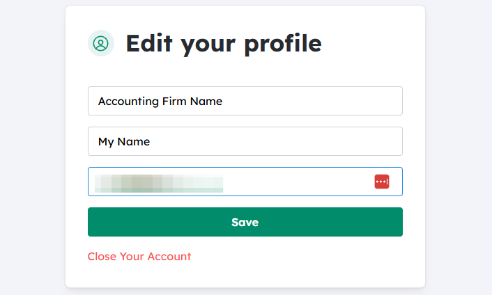 Click on Update under Profile