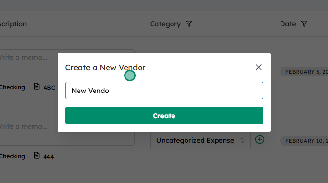 Enter the details for the new account