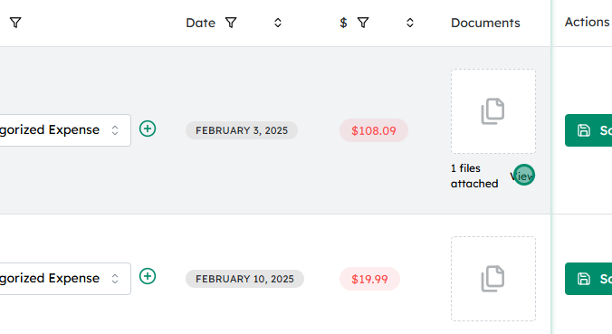 To view existing attachments, click on “View” next to the “files attached” notice