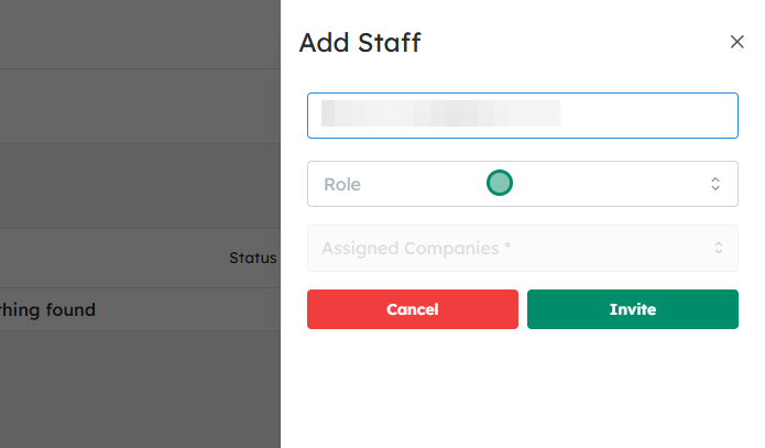 Select the companies for this staff member