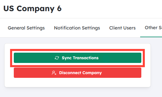 Click on Sync Transactions
