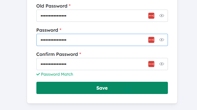 Enter your new password