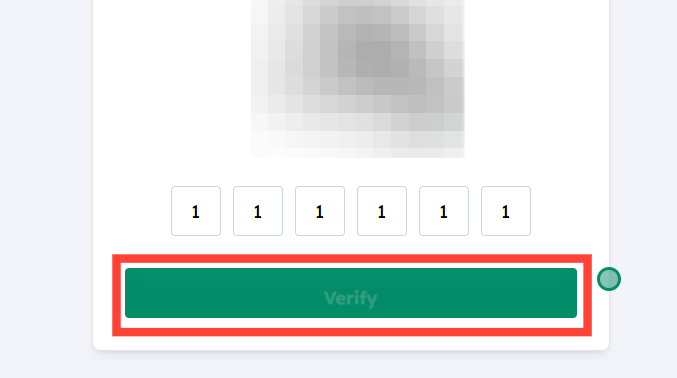 Enter the verification code and confirm
