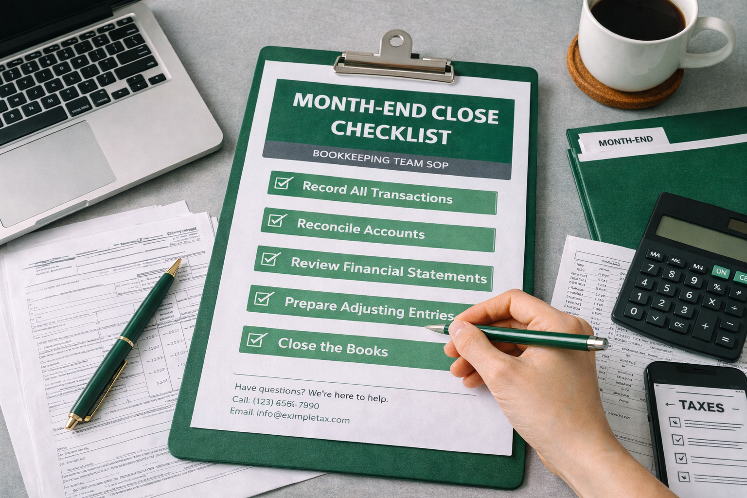 Free Month-End Close Checklist Template for Bookkeeping Teams and SOPs