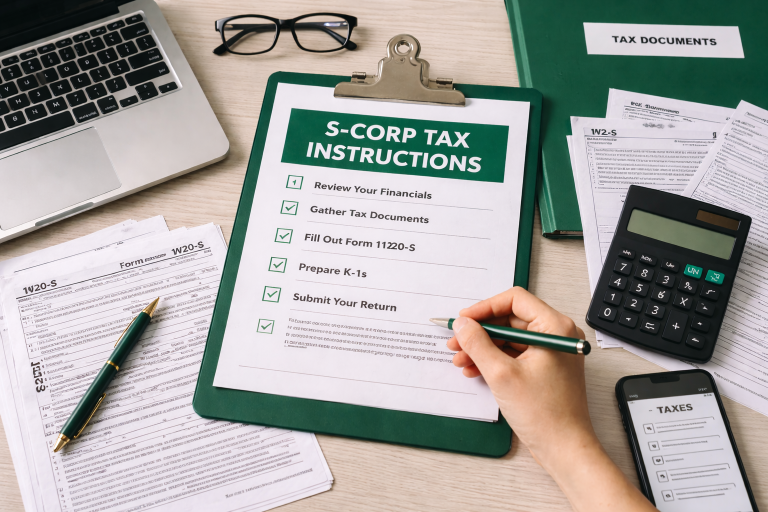Tax Delivery Instructions for S-Corp Owners