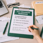 Tax organizer reminder templates