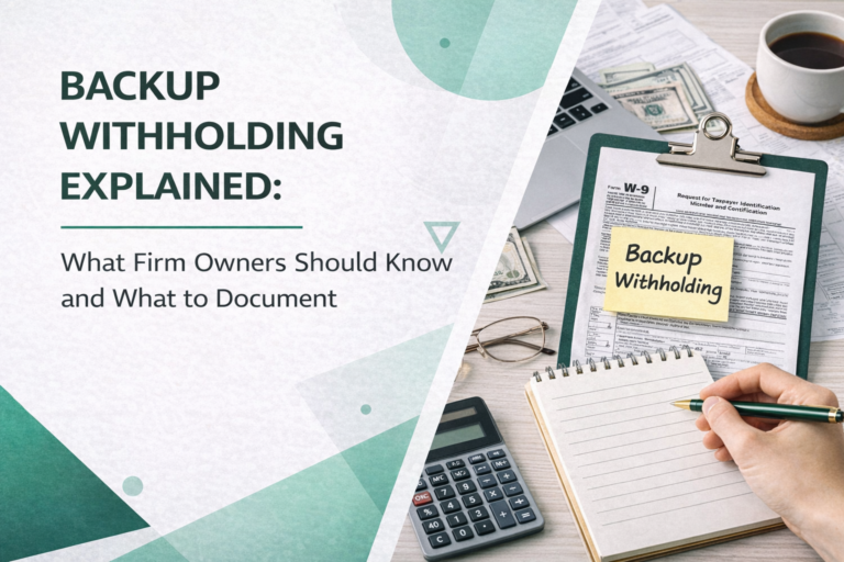 Backup Withholding Explained