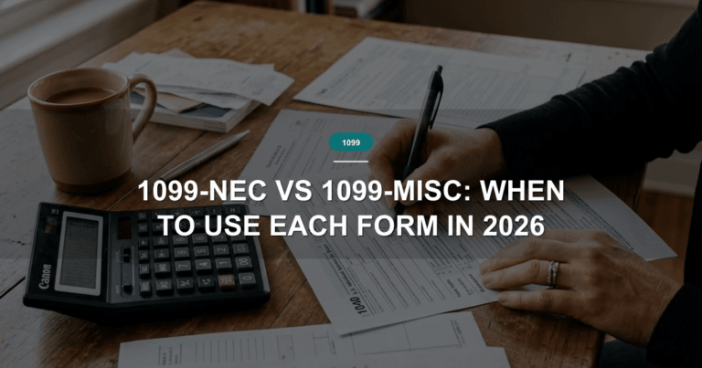 1099-NEC vs 1099-MISC: When to Use Each Form in 2026