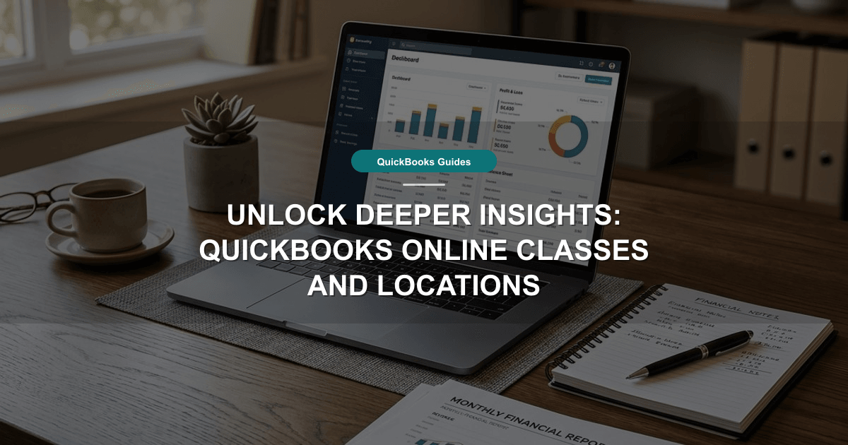 Unlock Deeper Insights: QuickBooks Online Classes and Locations