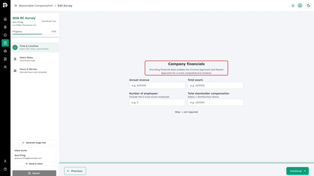 The Company financials question
