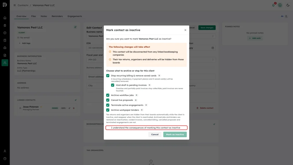 Acknowledgement checkbox highlighted at the bottom of the window