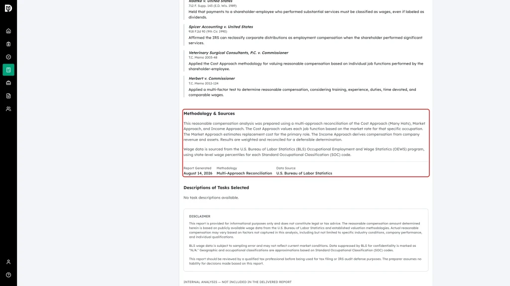 The Methodology and Sources section
