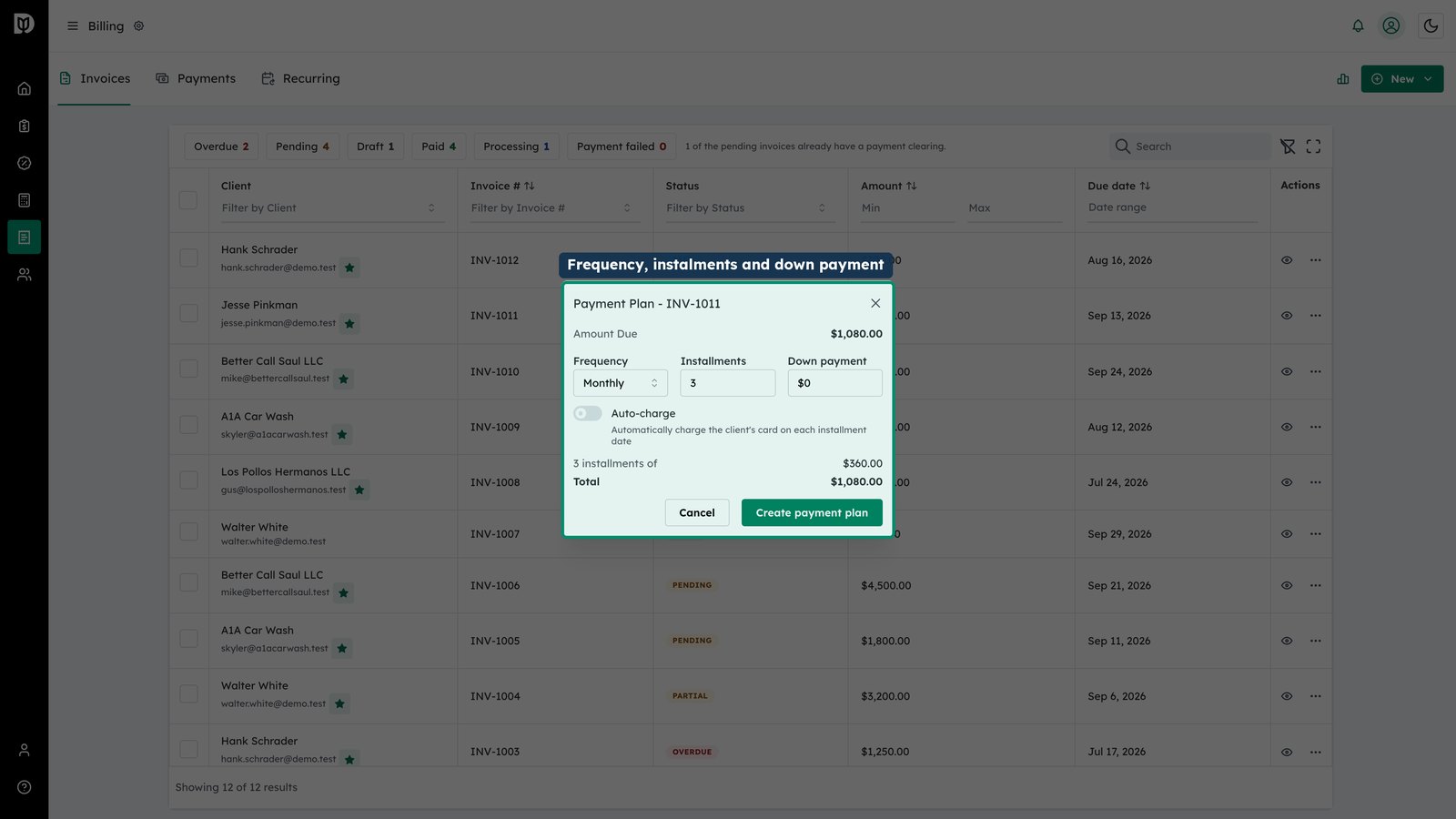 Set up a payment plan